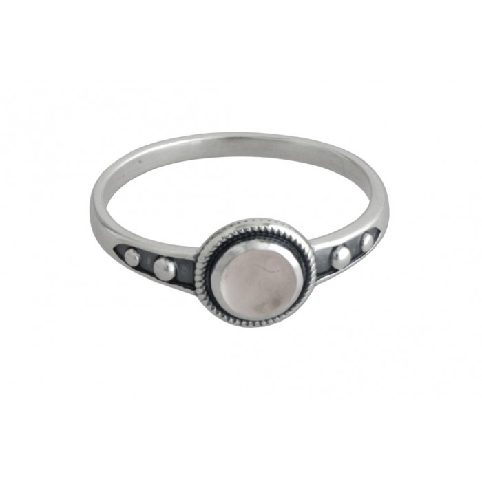 Bague argent pierre quartz rose