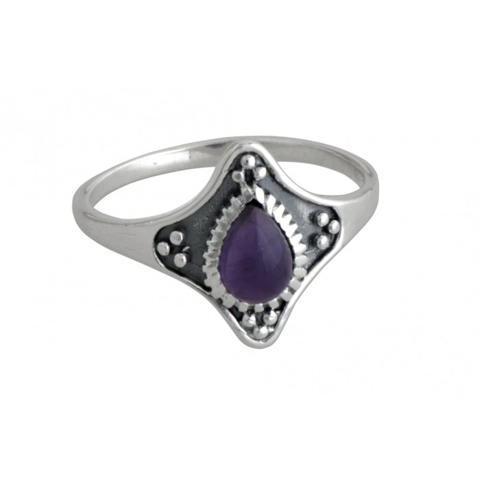 Bague argent pierre améthyste