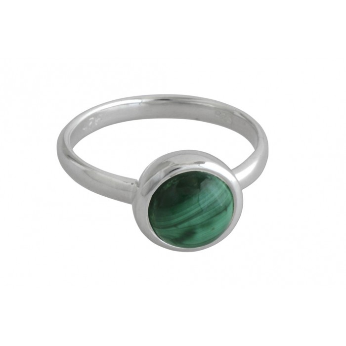 Bague argent pierre malachite