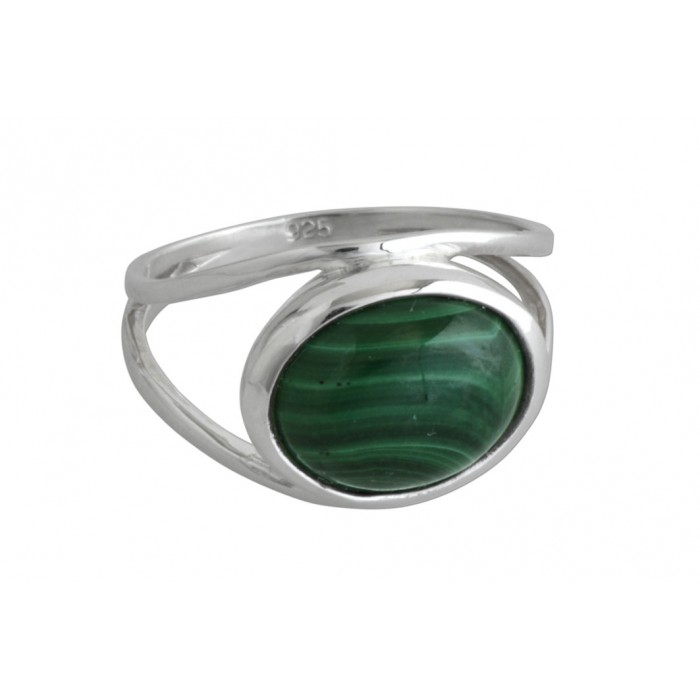 Bague argent pierre malachite