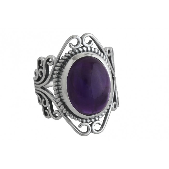 Bague argent pierre améthyste