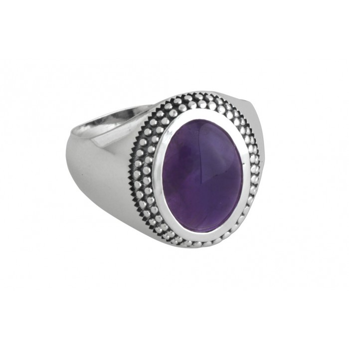 Bague argent pierre améthyste