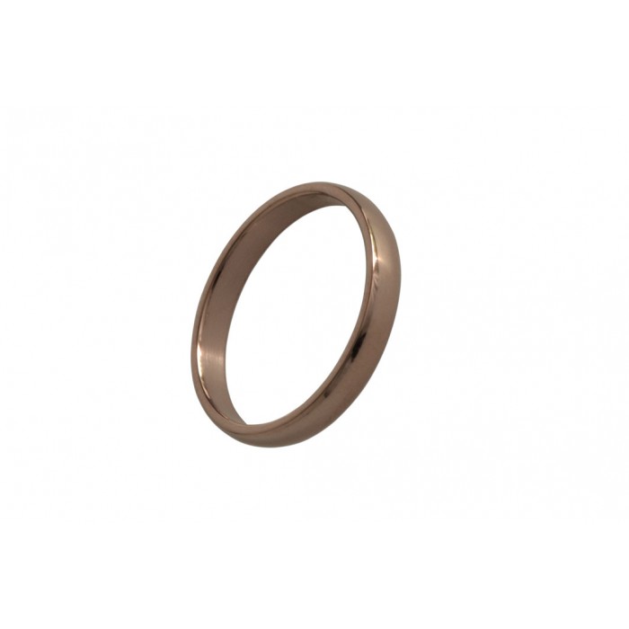 Steel Rose gold pvd ring/3MM