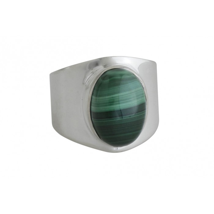 Bague argent pierre malachite
