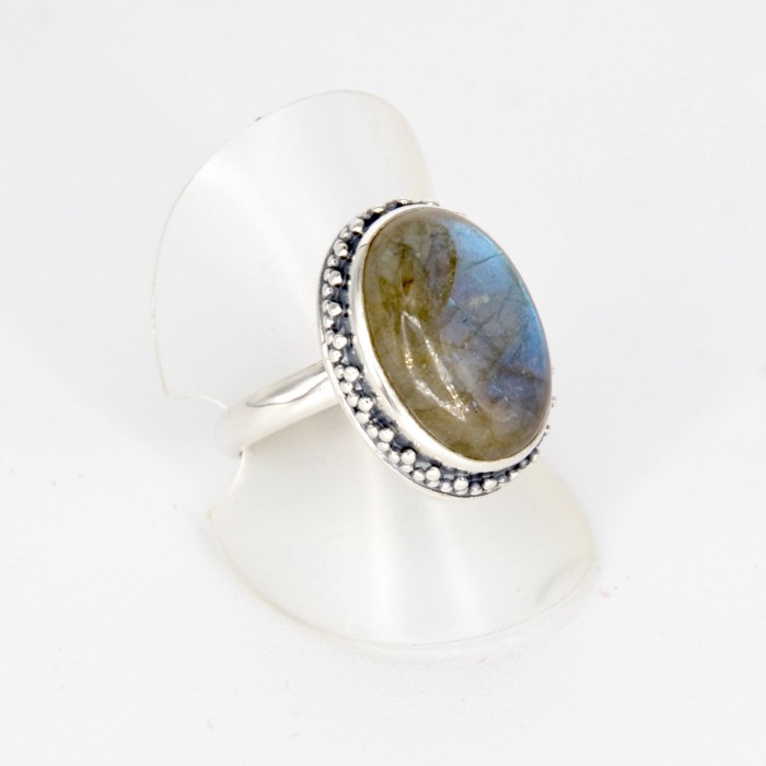 Bague argent pierre / Labradorite