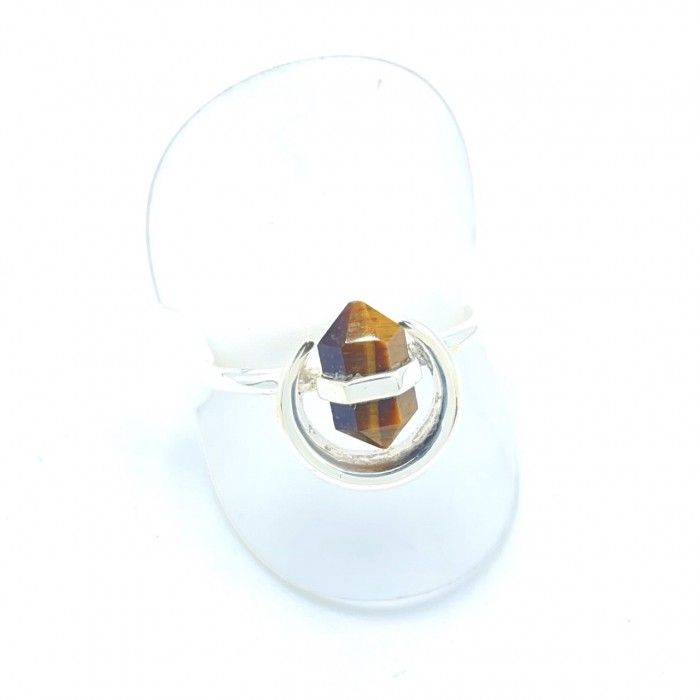 Bague argent pierre / Oeil de Tigre