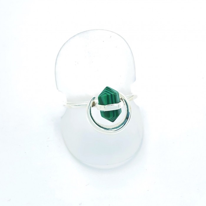 Bague argent pierre / Malachite