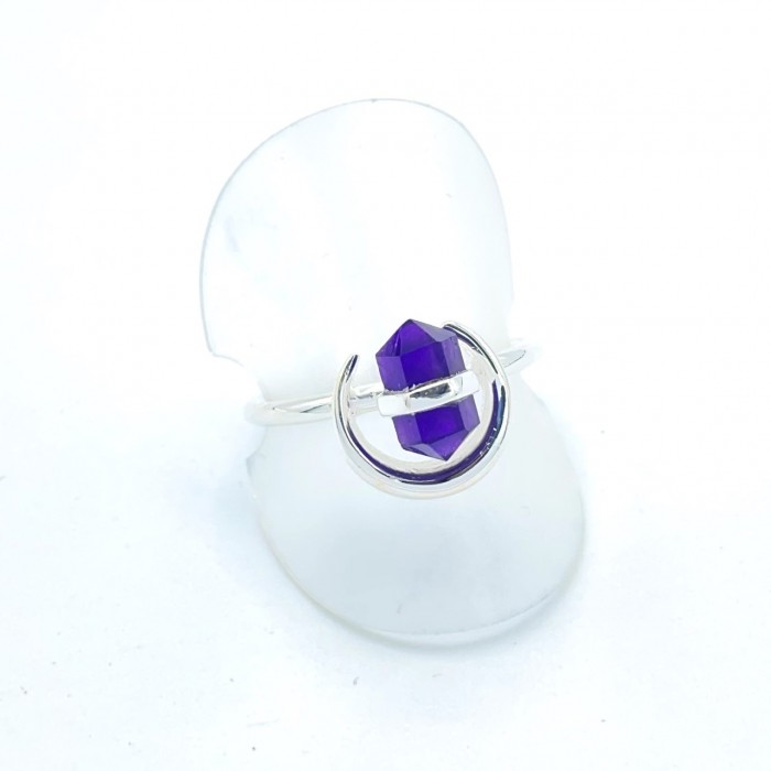 Bague argent pierre / Améthyste