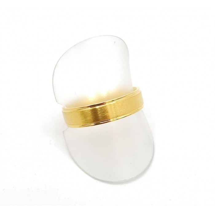 Bague acier IP gold