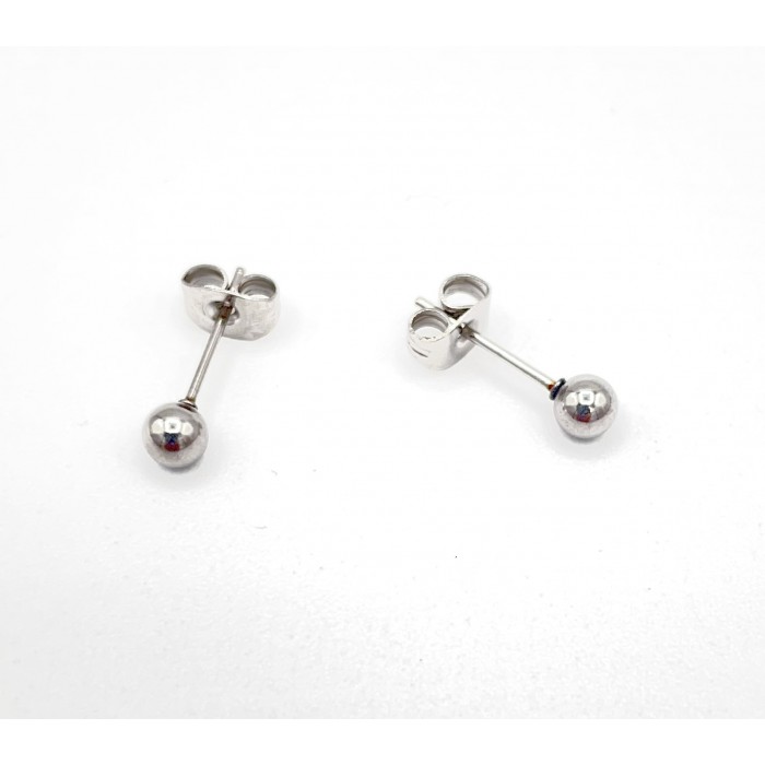 Steel ball earring / 4mm