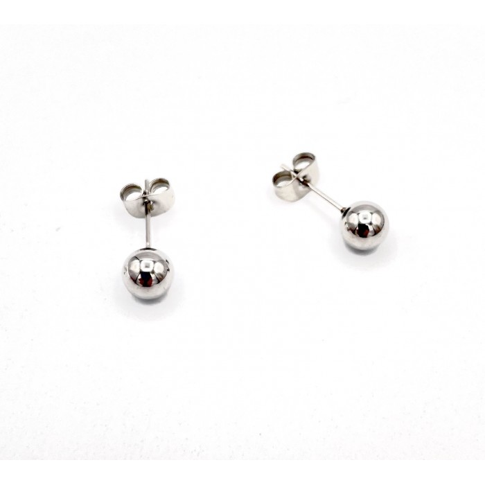 Steel ball earring / 6mm