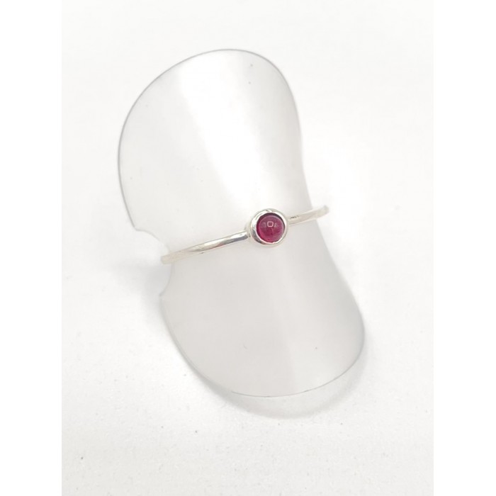 Bague argent pierre / mini Grenat