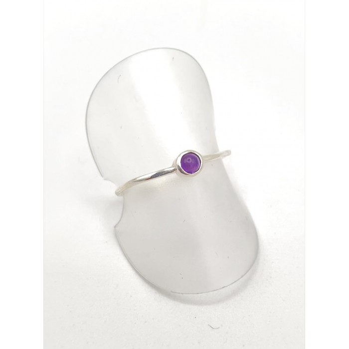Bague argent pierre / mini Améthyste
