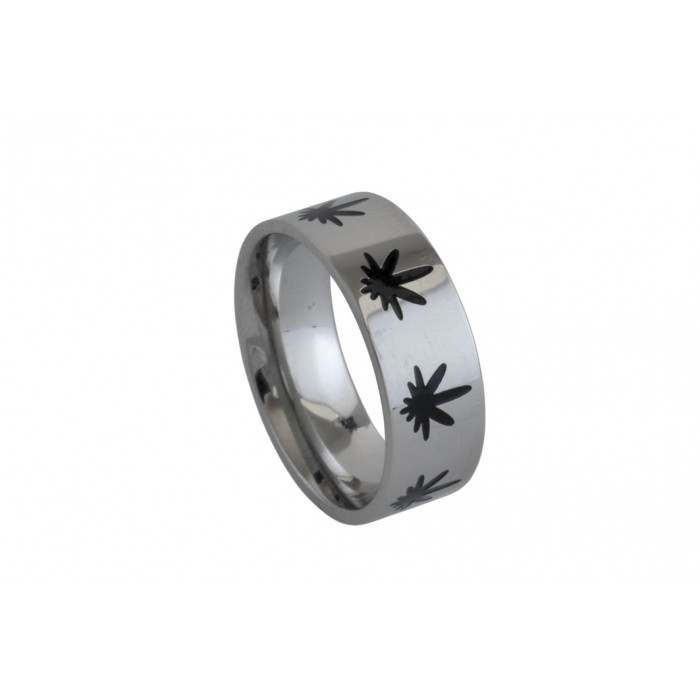 Steel ring/feuille d ' érable du japon/8mm