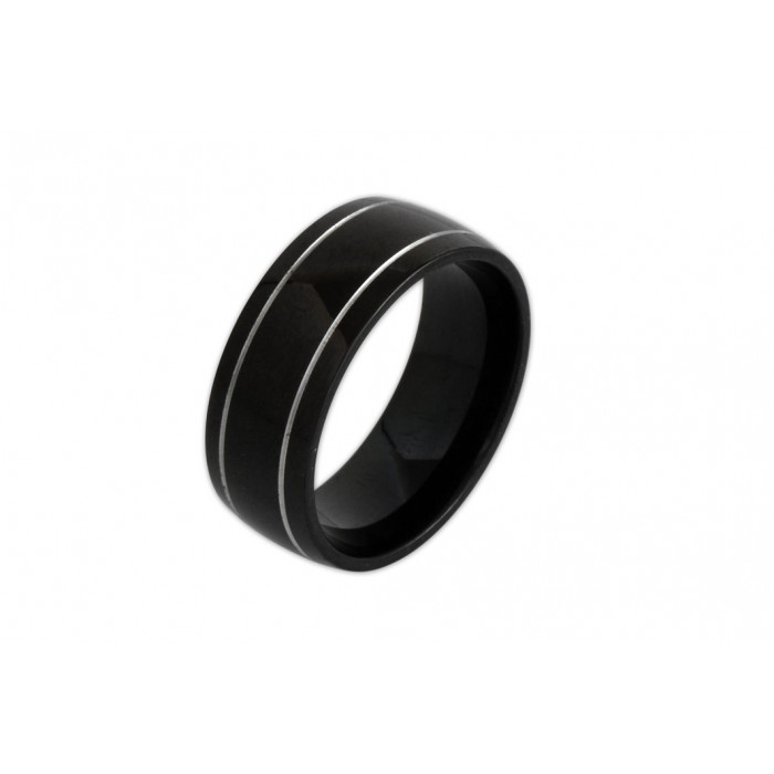 Steel black pvd ring/8MM