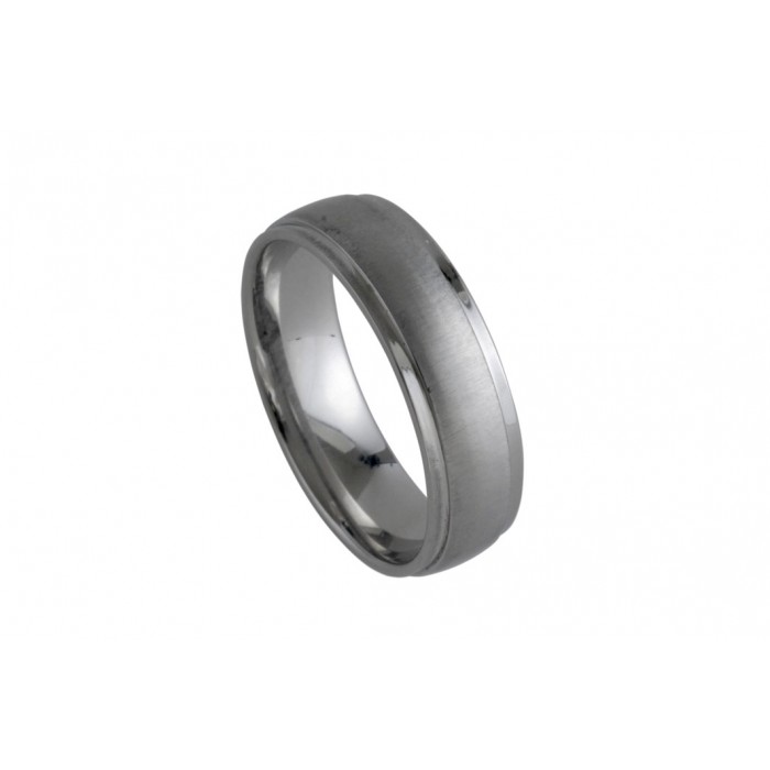 Steel ring/anneau brossé brillance