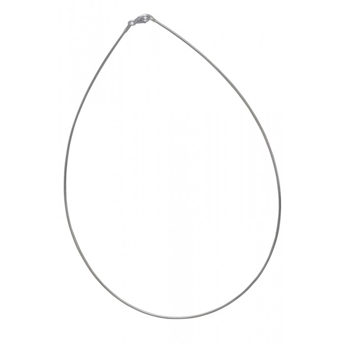 Chaîne argent/cable omega rond /1mm