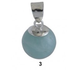 Pendentif argent/pierre bille
