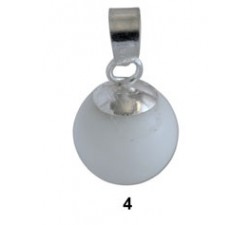 Pendentif argent/pierre bille