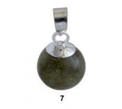 Pendentif argent/pierre bille