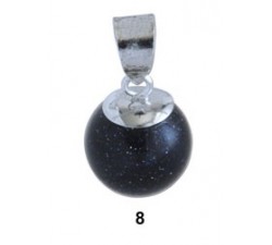 Pendentif argent/pierre bille
