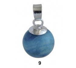 Pendentif argent/pierre bille