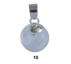 Pendentif argent/pierre bille