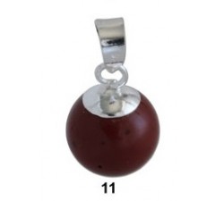 Pendentif argent/pierre bille