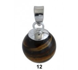 Pendentif argent/pierre bille