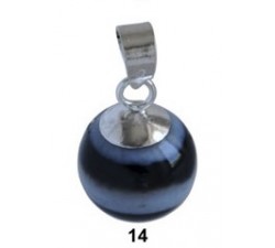Pendentif argent/pierre bille