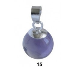 Pendentif argent/pierre bille