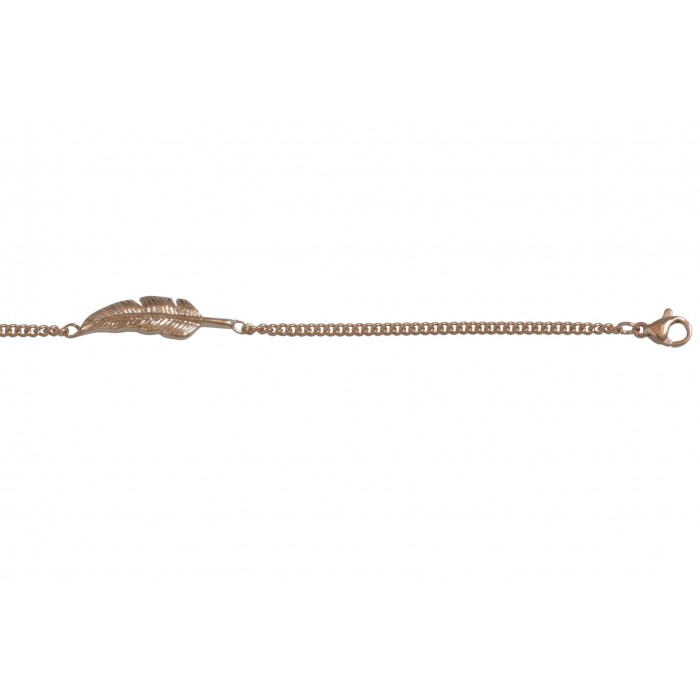 Steel bracelet/plume/ip rose gold